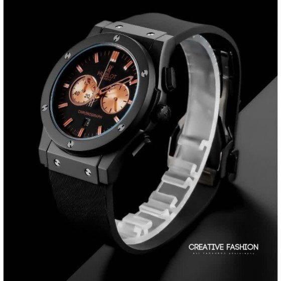 ساعت مچی مردانه هابلوت کرنوگراف موتور ژاپن+باطری اضافی کد3012