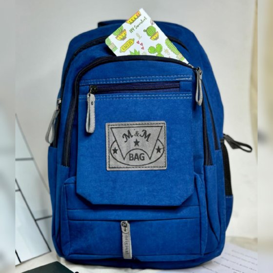 کیف کوله پشتی وارداتی رنگ آبی کد 2617