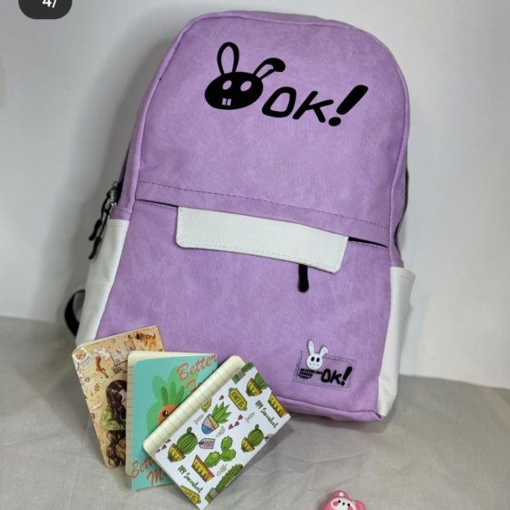 کیف کوله پشتی OK رنگ یاسی کد 2629