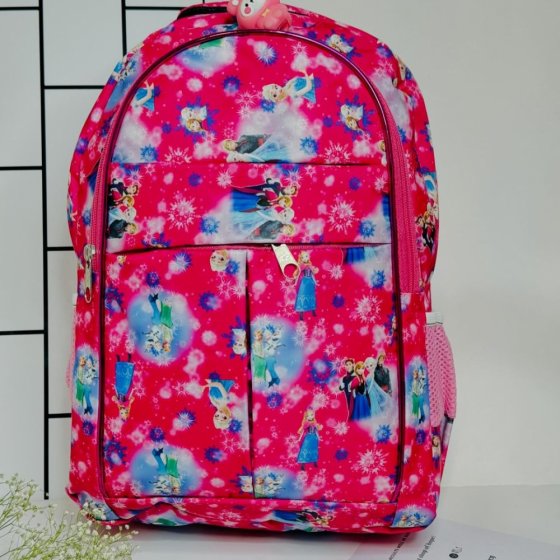 کیف کوله پشتی مدارس (دانش آموزی )دخترانه  صورتی السا و آنا کد 2631