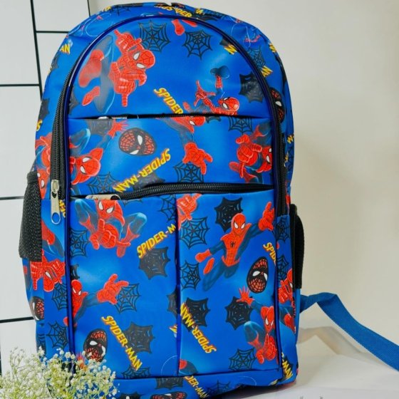 کیف کوله پشتی مدارس (دانش آموزی )پسرانه آبی مرد عنکبوتی کد 2635