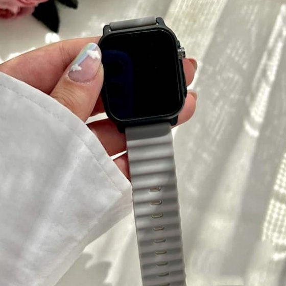 ساعت مچی اسپرت طرح اپل واچ ال ای دی الترا led دو دکمه بند سلیکونی پیو (کرکره ایی) خاکستری (رنگبندی کامل ) +باطری اضافی کد 2686