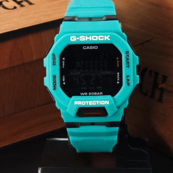 ساعت مچی مردانه جیشاک کاسیو G-Shock Casio GBD-200 ، ساعت مچی جی شاک اسپرت کاسیو HSD-007 فیروزه ایی کد 9155