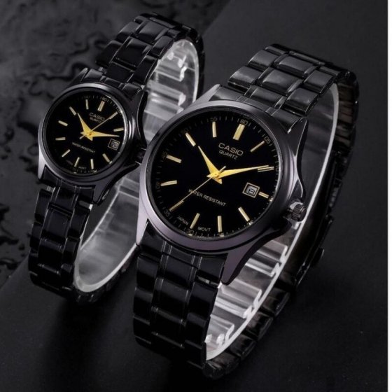 ساعت ست زنانه مردانه کاسیو Casio مشکی+باطری اضافی  کد9262