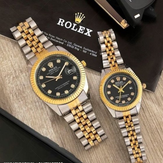 ساعت مچی زنانه و مردانه رولکس دیت جاست +باطری اضافی کد9268