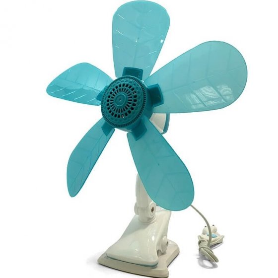 پنکه گیره دار مدل 5 پره رنگ آبی کد 1007