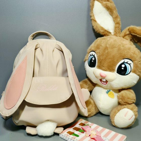 کوله فانتزی دخترانه خرگوشی جنس نانسی کرمی کد 8002