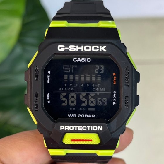 ساعت مچی مردانه جیشاک کاسیو G-Shock Casio GBD-200 ، ساعت مچی جی شاک اسپرت کاسیو HSD-007 زرد +باطری اضافی کد 9808