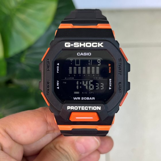 ساعت مچی مردانه جیشاک کاسیو G-Shock Casio GBD-200 ، ساعت مچی جی شاک اسپرت کاسیو HSD-007 نارنجی+باطری اضافی کد 9810