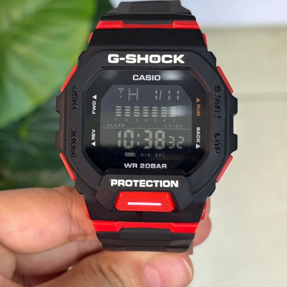 ساعت مچی مردانه جیشاک کاسیو G-Shock Casio GBD-200 ، ساعت مچی جی شاک اسپرت کاسیو HSD-007 قرمز+باطری اضافی کد 9811