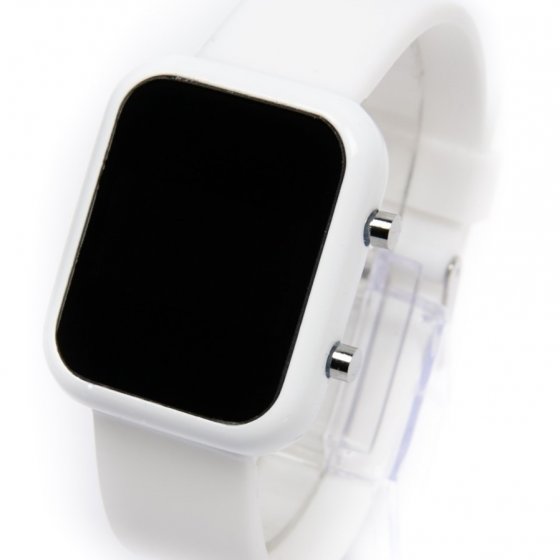 ساعت مچی طرح هوشمند اسپرت بند سیلیکونی طرح اپل واچ دیجیتالی (رنگ سفید) کد 100693+باطری اضافی