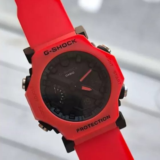 ساعت مچی اسپرت جی شاک کاسیو مدل G-shock -2300+باطری اضافی-قرمز کد 9914