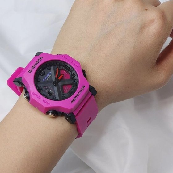 ساعت مچی اسپرت جی شاک کاسیو مدل G-shock -2300+باطری اضافی-سرخابی کد 9915