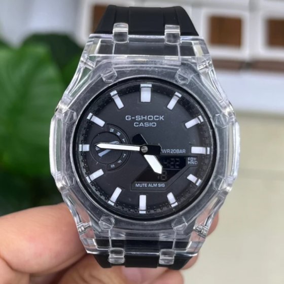 ساعت مچی اسپرت G-shock قاب شیشه ایی موتور برقی ژاپن جی شاک مخصوص ورزشکاران+باطری اضافی کد 9923