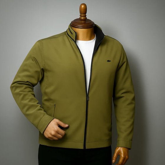کاپشن مردانه پاییزه مدل 2 روی زیپی رنگ مشکی و سبز زیتونی کد9997