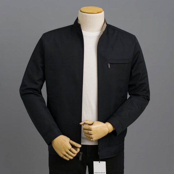 کاپشن 2 روی مردانه رنگ مشکی  و کرم  مناسب زمستان طرح جدید کد10003