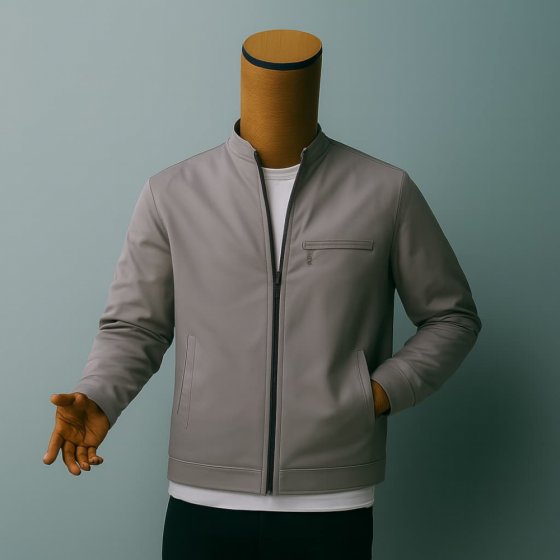 کاپشن مردانه 2 روی زمستانه با رنگ های سورمه ای طوسی کد99950