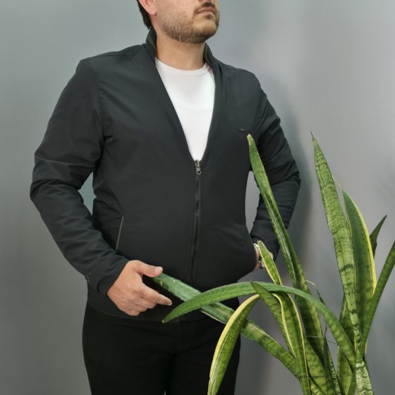 کاپشن 2 روی پاییزه مردانه رنگ مشکی  و رنگ سبز درباری کد99850