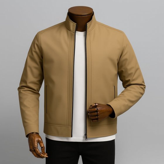 کاپشن 2 روی زمستانه  مردانه رنگ مشکی  و خردلی طرح اسپرت کد99930