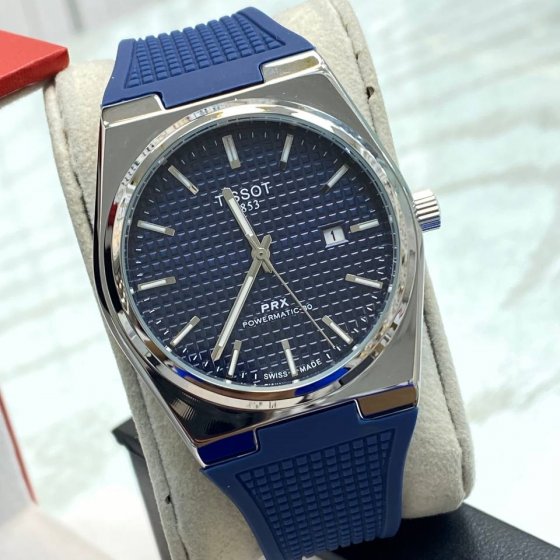 ساعت مچی مردانه تیسوت TISSOT بند رابر PRX سورمه ایی کد 10106