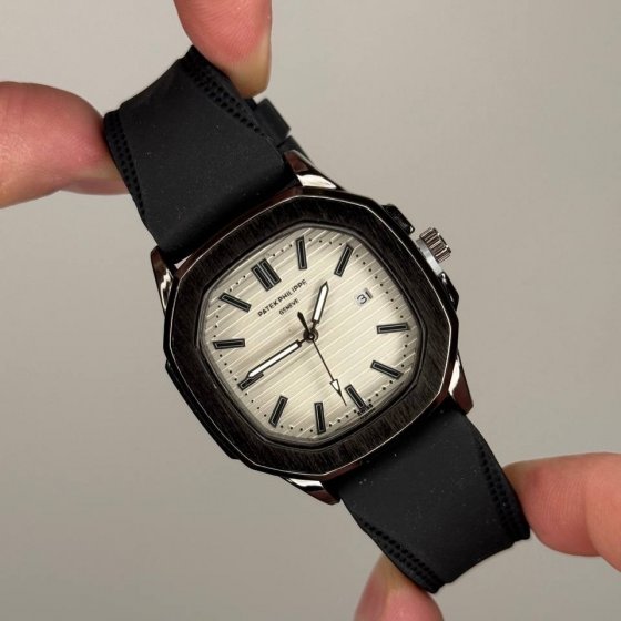 ساعت مچی مردانه پتک فیلیپ بند رابر مشکی شیک کد 10111