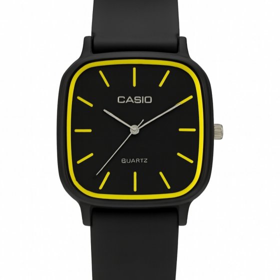 ساعت مچی اسپرت سیلیکونی زنانه و مردانه کاسیو CASIO اولدمانی بند رابر (پیو) زرد +باطری اضافی کد 10139