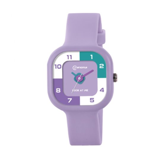 ساعت مچی اسپرت پسرانه و دخترانه بند سیلیکونی بنفش(یاسی ) MINGRUI ضدآب قوی با جعبه مخصوص +باطری اضافی کد 10148