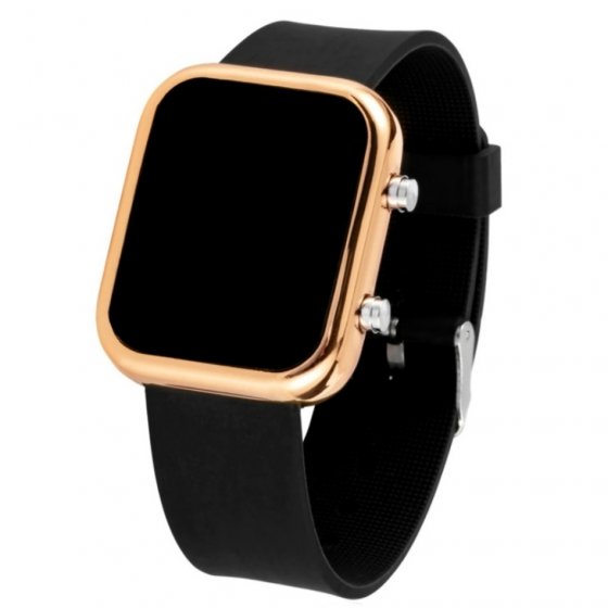 ساعت طرح اپل واچ تقویم دار دیجیتالی(رنگ مشکی دور طلایی)به همراه جعبه+باطری اضافی کد 100696