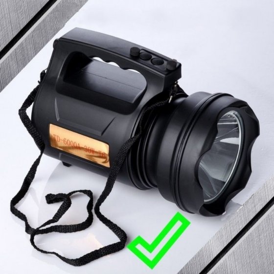 نورافکن دستی TD-6000A ا RECHARGEABLE TYPE PORTABLE LAMP TD-6000A کد :1580