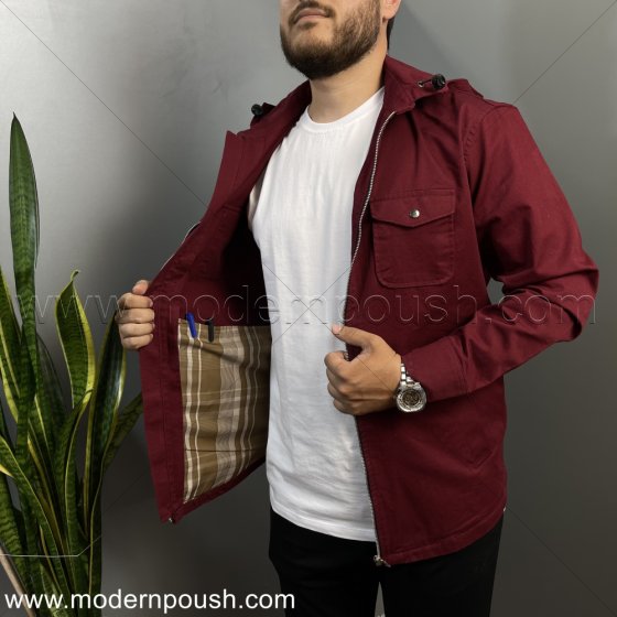 سویشرت کتان اسپرت پاییزه و زمستانهمردانه رنگ زرشکی کد1595