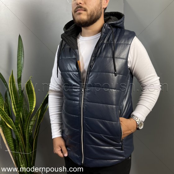 پافر دو روی اسپرت  زمستانه مردانه رنگ مشکی سورمه ای کد 1603