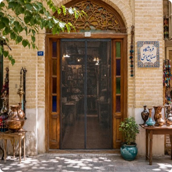 پرده مگنتی توری مدرن عرض 120 ارتفاع 245 سانتی‌متر | پرده مغناطیسی کد 14305