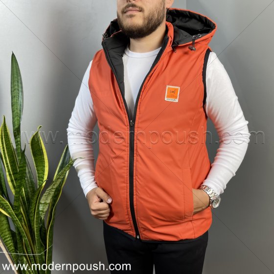 پافر دو روی اسپرت زمستانه مردانه رنگ مشکی نارنجی کد 1627
