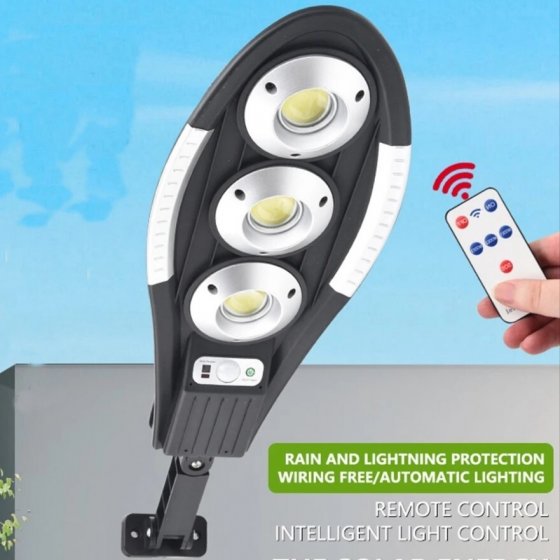 چراغ خورشیدی خیابانی لنز دار 500 وات با قابلیت تنظیم زاویه و ریموت دار کد1852